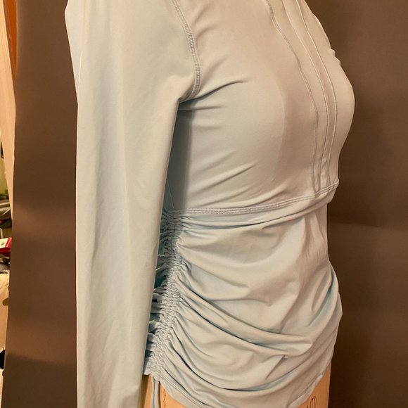 Athleta Rash Guard Swimsuit Ruched Long Sleeve - Picture 4 of 11